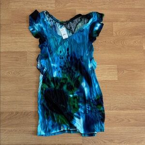 Express Blue and Green Women's Dress